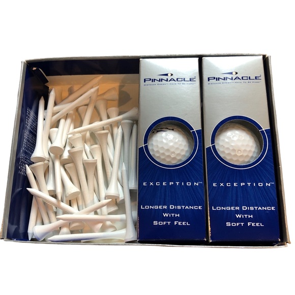 NWOT Pinnacle Golf Balls & Tees in Gift box - Picture 1 of 8
